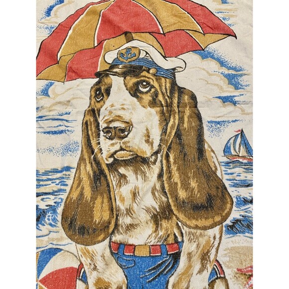 Vintage, Super Clean, Cannon Hush Puppies Beach Bath USA Basset Hound Towel - Picture 3 of 3